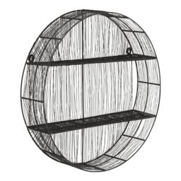 Orsina Wire Round Wall Shelf, Modern Metal Wall Shelf, Luxury Wall Shelf, Wall Shelf for Living Room in Black - thumbnail 5