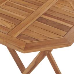 Berkfield Home 3 Piece Garden Dining Set Solid Wood Teak in Brown - thumbnail 8