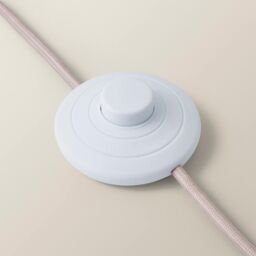 ValueLights Bobbins Rose Pink Floor Lamp with Tapered Linen Scallop Shade & LED Bulb in Pale Pink - thumbnail 5