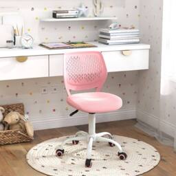 Costway Kids Desk Chair Ergonomic Adjustable Children Study Chair in Pink - thumbnail 1