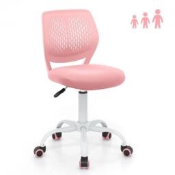 Costway Kids Desk Chair Ergonomic Adjustable Children Study Chair in Pink - thumbnail 2