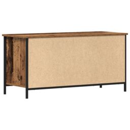 Berkfield Home TV Cabinet Old Wood 100x40x50 cm Engineered Wood & Steel in Brown - Size: 100 x 40 x 50 cm - thumbnail 8