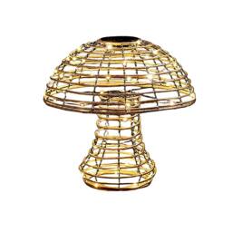 Marco Paul Solar Mushroom LED Garden Light in Light Brown - Size: 15 cm - thumbnail 2