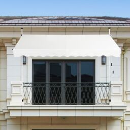 Costway 3.5M Telescopic Canopy Retractable Adjustable Outdoor Clamp Awning Sun Shelter in Beige - thumbnail 5