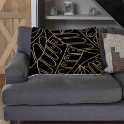 Benjamin Tate Design Lined Flower Print Blanket in Natural - Size: 120 cm x 150 cm - thumbnail 2