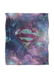 Warner Brothers Superman Logo Officially Licensed Silky Touch Super Soft Throw Blanket 152 x 127 cm in White - thumbnail 1