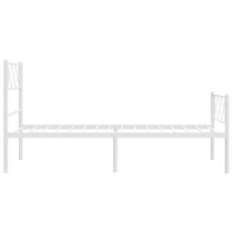 Berkfield Home Metal Bed Frame with Headboard & Footboard White 100x200 cm - thumbnail 6