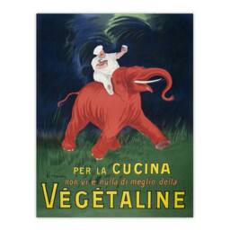 "Artery8 Vegetaline Vintage Italian Ad Vintage Wall Art Print Cappiello - Size: W12"" x H16""" - thumbnail 1
