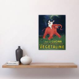 "Artery8 Vegetaline Vintage Italian Ad Vintage Wall Art Print Cappiello - Size: W12"" x H16""" - thumbnail 4