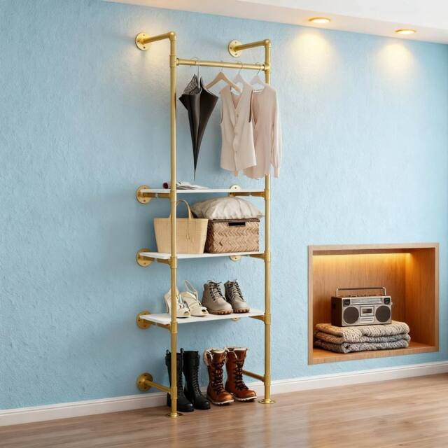 KORVIXA Gold Pipe Clothing Rack Bedroom Garment rack - Size: 500mm - image 1