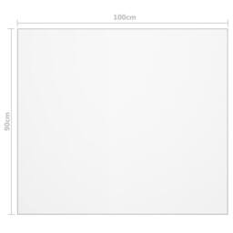 Berkfield Home Table Protector Matt 100x90 cm 2 mm PVC in Clear - thumbnail 6