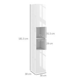 KORVIXA Bathroom Floor Cabinet in White - thumbnail 2