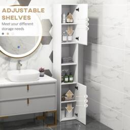 KORVIXA Bathroom Floor Cabinet in White - thumbnail 4