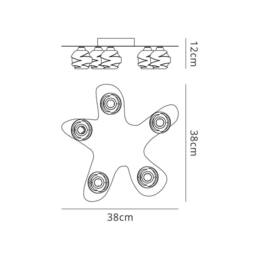 Netlighting Loop Ceiling 5 Light G9 Polished Chrome in Silver - thumbnail 2
