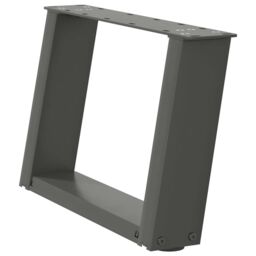 Berkfield Home Coffee Table Legs U-Shaped 2 pcs Anthracite 40x(30-31) cm Steel in Black - thumbnail 4