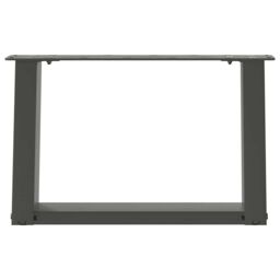 Berkfield Home Coffee Table Legs U-Shaped 2 pcs Anthracite 40x(30-31) cm Steel in Black - thumbnail 5