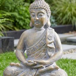 Garden Greatness Resting Buddha Figurine Garden Ornament - Size: 1 Pack - thumbnail 2