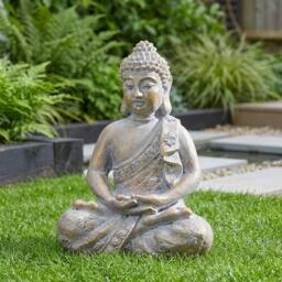 Garden Greatness Resting Buddha Figurine Garden Ornament - Size: 1 Pack - thumbnail 1