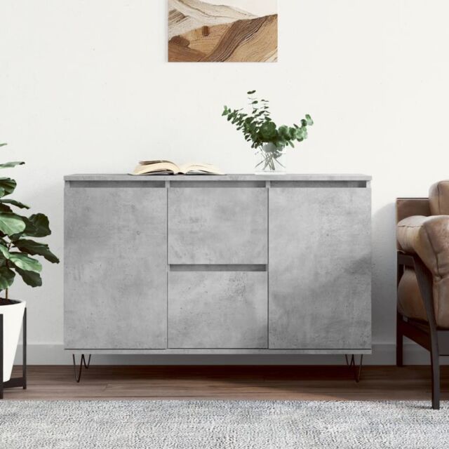 Berkfield Home Sideboard Concrete Grey 104x35x70 cm Engineered Wood - Size: 104 x 35 x 70 cm - image 1
