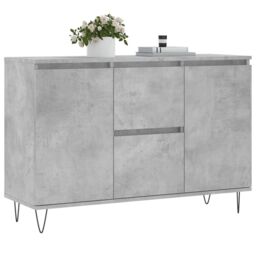 Berkfield Home Sideboard Concrete Grey 104x35x70 cm Engineered Wood - Size: 104 x 35 x 70 cm - thumbnail 3