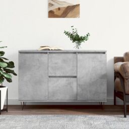Berkfield Home Sideboard Concrete Grey 104x35x70 cm Engineered Wood - Size: 104 x 35 x 70 cm - thumbnail 1