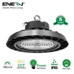 ENER-J 150W LED UFO Highbay Light CCT & Wattage Switchable IP65 in White - thumbnail 2