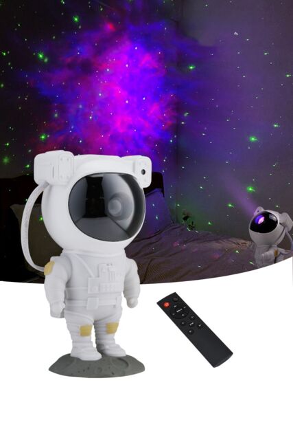 Living and Home Star Projector Astronaut Space Warrior Galaxy Night Light Starry Nebula Ceiling Projection Lamp in White - image 1