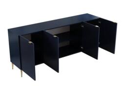 Vente-unique 4 - Door Buffet - MDF & Steel - Blue & Gold - YESINIA in Midnight - thumbnail 7