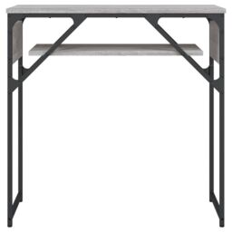 Berkfield Home Console Table with Shelf Grey Sonoma 75x30x75cm Engineered Wood - Size: 75 x 30 x 75 cm - thumbnail 4
