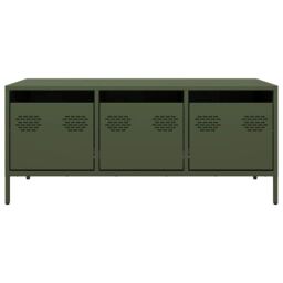Berkfield Home Coffee Table Olive Green 101.5x50x43.5 cm Cold-rolled Steel - thumbnail 4