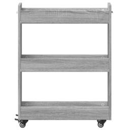 Berkfield Home Classic Cabinet with Wheels Grey Sonoma 60x22x79 cm Engineered Wood - Size: 60 x 22 x 79 cm - thumbnail 5