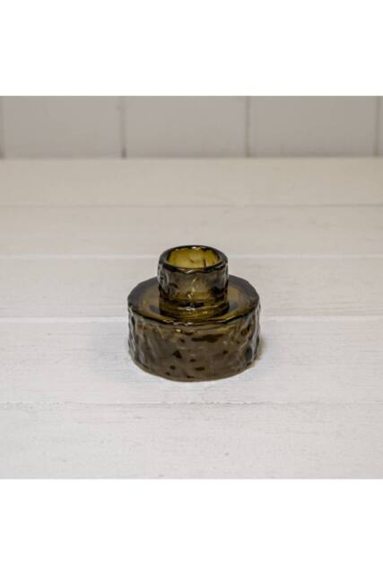 KDMD Olive Green Textured Candle Holder - image 1