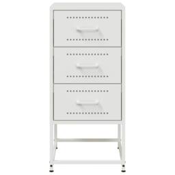 Berkfield Home Bedside Cabinets 2 pcs White 36x39x78 cm Steel - Size: 36 x 39 x 78 cm - thumbnail 6