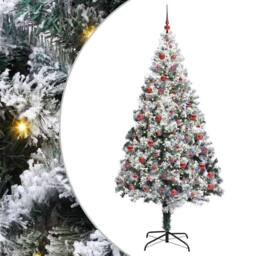 Berkfield Home Artificial Christmas Tree with 300 LEDs with Stand Green 210 cm - thumbnail 2
