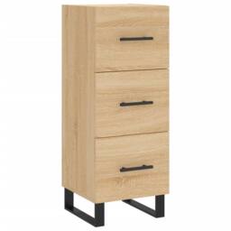 Berkfield Home Sideboard Sonoma Oak 34.5x34x90 cm Engineered Wood in Brown - thumbnail 1