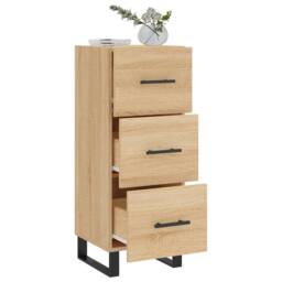 Berkfield Home Sideboard Sonoma Oak 34.5x34x90 cm Engineered Wood in Brown - thumbnail 4