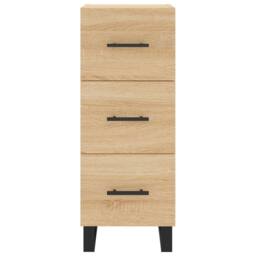 Berkfield Home Sideboard Sonoma Oak 34.5x34x90 cm Engineered Wood in Brown - thumbnail 6