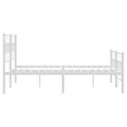 Berkfield Home Metal Bed Frame with Headboard & Footboard White 140x190 cm - thumbnail 6