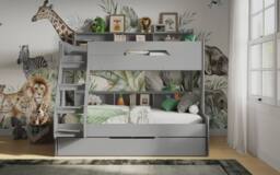 Flair Interstellar Triple Bunk Bed in Grey - Size: Single - thumbnail 4