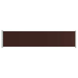 Berkfield Home Patio Retractable Side Awning 140x600 cm Brown - thumbnail 3
