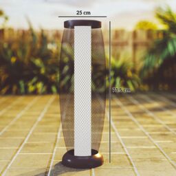 OUTSUNNY 71.5 cm Garden Solar Lamp, Metal Floor Lamp with Auto On/Off LED in Black - thumbnail 3