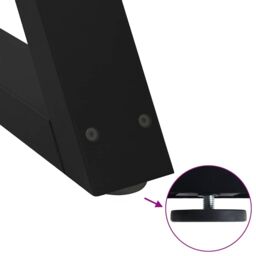 Berkfield Home Coffee Table Legs 2 pcs Black 70x(42-43.3) cm Steel - thumbnail 9