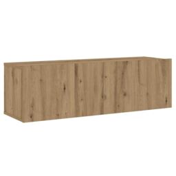 Berkfield Home Wall Mounted TV cabinets 8 pcs Artisan Oak Engineered Wood in Brown - thumbnail 6
