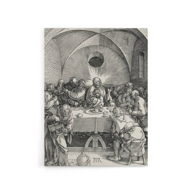 "Artery8 Great Passion The Last Supper Albrecht Durer Canvas Wall Art Print in Grey - Size: W18"" x H24""" - image 1