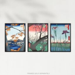 Artery8 Set of 3 Utagawa Hiroshige Nature Japanese Landscapes Art Prints - Size: A3 - thumbnail 5