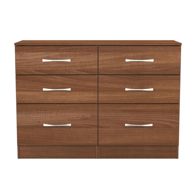 Ready Assembled 2 U Hampshire 6 Drawer Wide Chest (Ready Assembled) in Walnut - image 1