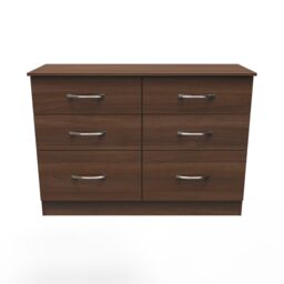 Ready Assembled 2 U Hampshire 6 Drawer Wide Chest (Ready Assembled) in Walnut - thumbnail 2