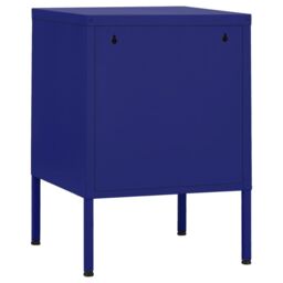 Berkfield Home Nightstands 2 pcs Navy Blue 35x35x51 cm Steel - Size: 35 x 35 x 51 cm - thumbnail 5