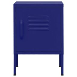 Berkfield Home Nightstands 2 pcs Navy Blue 35x35x51 cm Steel - Size: 35 x 35 x 51 cm - thumbnail 3