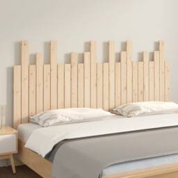 Berkfield Home Wall Headboard 159.5x3x80 cm Solid Wood Pine in Natural - thumbnail 1